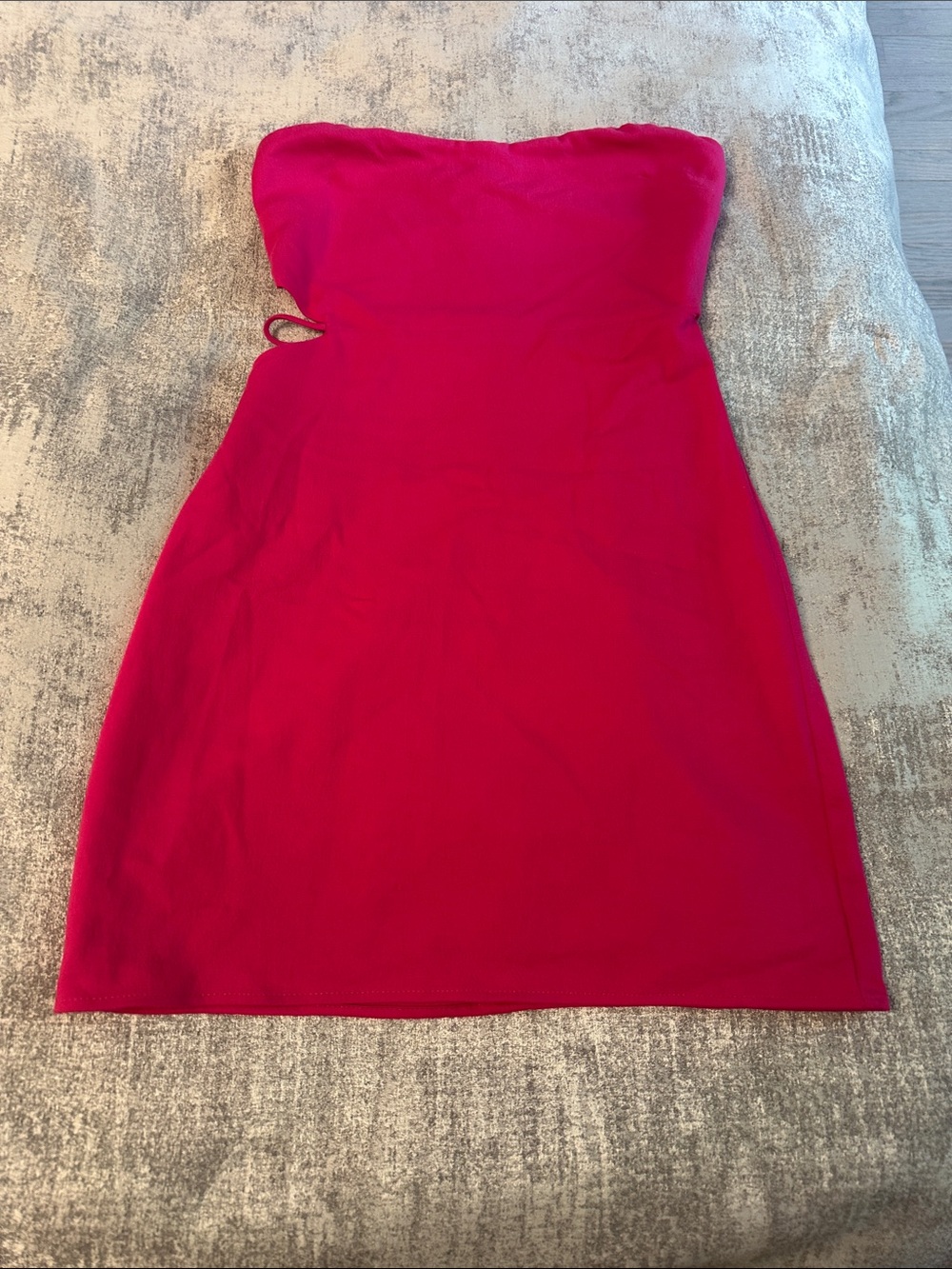 Zara Strapless Fuchsia Mini Dress